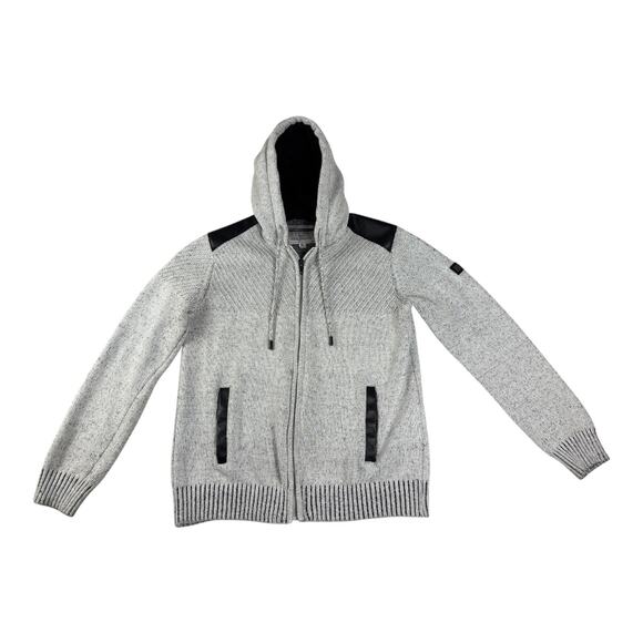 Nick‎ Danger Men's Zip-Up Hooded Jacket Size XL Gray/ Black Shoulder Patch - Picture 1 of 14